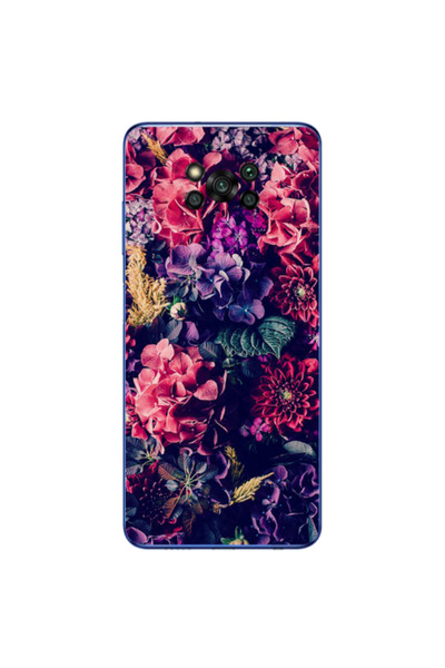 Other Xiaomi Poco X3 /X3 Pro Purple and pink flowers Transparent Silicone TPU...