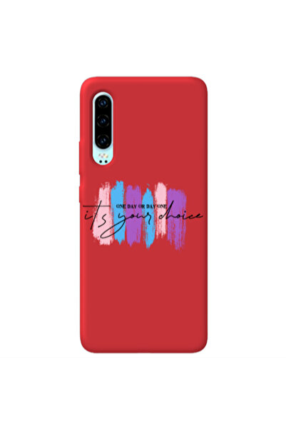 Other Huawei P30 One Day Or Day One Red Colored Silicone TPU Θήκη