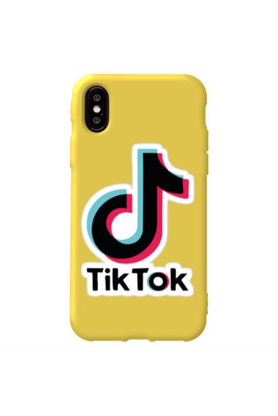 Other Apple iPhone Xs Max Tik Tok Yellow Colored Silicone TPU Θήκη