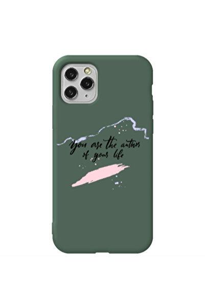 Other Apple iPhone 11 Pro You are the authors Dark Green Colored Silicone TPU...