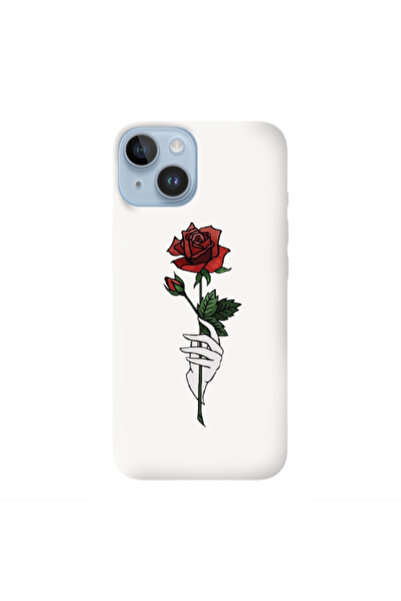 Other Apple iPhone 14 Plus Rose in hand Red Colored Silicone TPU Θήκη