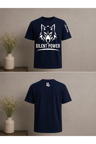 LivaLime Silent Power Text Printed Oversize Unisex T-Shirt