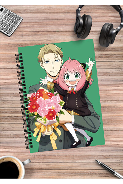 mertfigur Spy X Family Anya Yor Loid Forger Anime Spiral Notebook A5 (50 Sheets)