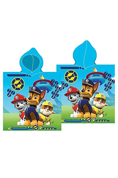PAW PATROL Πετσέτα Πόντσο Παραλίας από Μικροΐνες 100x50εκ.