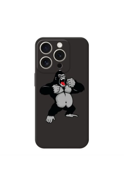 Other Apple Iphone 16 Pro Angry Gorilla2 Black Colored Silicone TPU Θήκη