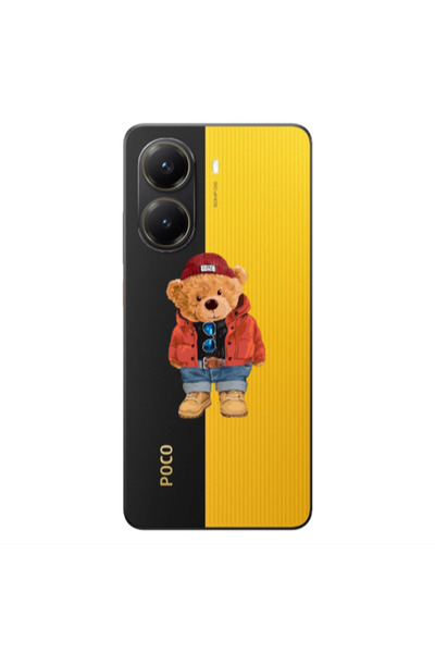 Other Xiaomi Poco X7 Pro Bear in a hat Transparent Silicone TPU Θήκη