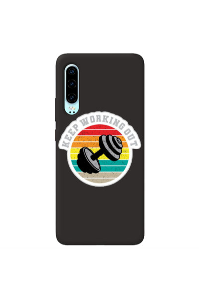 Other Huawei P30 Keep working out Black Colored Silicone TPU Θήκη