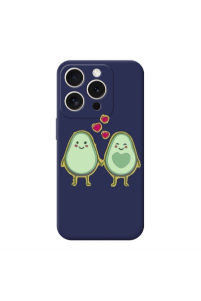 Other Apple iPhone 15 Pro Avocados Dark blue Colored Silicone TPU Θήκη
