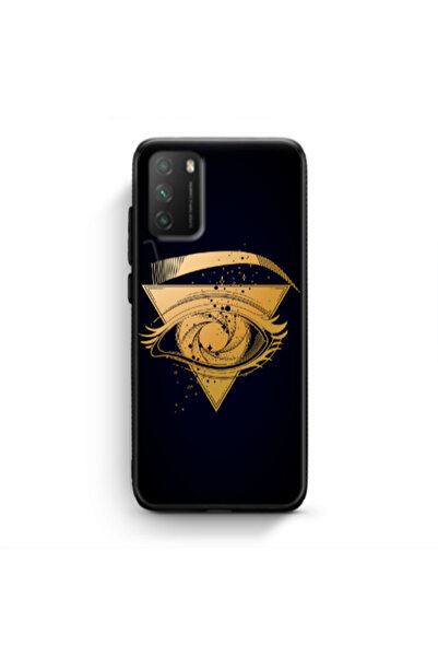 Other Xiaomi Poco M3 Triangular gold eye Black Glossy Θήκη