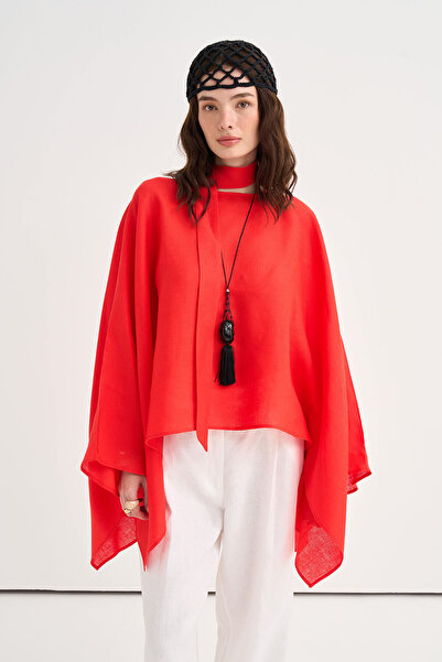 VESNA 100% Linen Cape Blouse