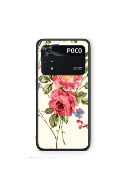 Other Xiaomi Poco M4 Pro 4G Violet and rose Black Glossy Θήκη