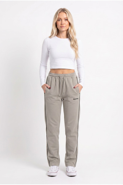 TKT Women's Stone Color Sweatpants with Double Piping on the Sides, Comfortab...