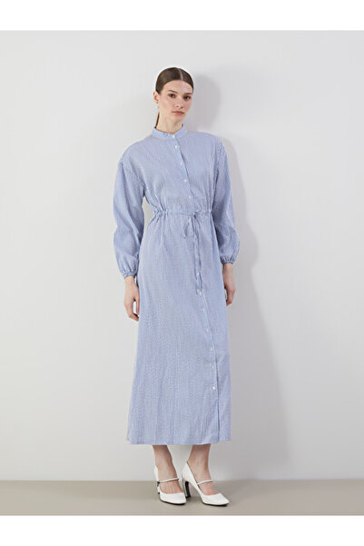 LC Waikiki I Dik Roba Collar Striped Women's Shirt Dress from Freezen Store