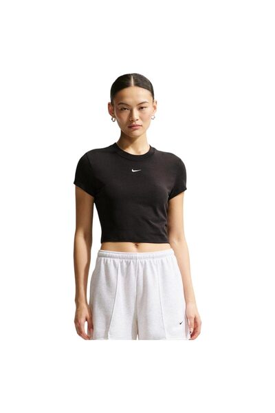 Nike Γυναικεία Αθλητικά Ρούχα Χαλαρό Πλεκτό Κοντό Μπλουζάκι S