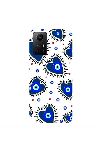 Other Xiaomi Redmi Note 12s Heart evil eye beads Transparent Silicone TPU Θήκη