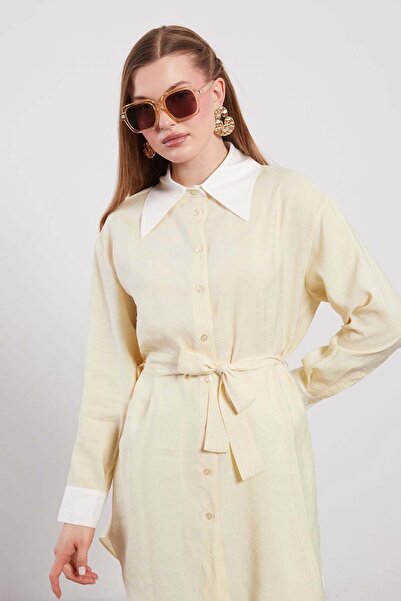 Levidor Yellow Belted Checkered Shirt