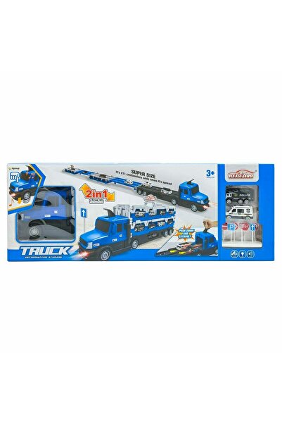 Ciuciubabka Set pista de curse cu masinute politie, 211cm, 2 in 1, multicolor
