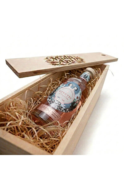 Croizet Pachet Cadou Cutie de Lemn Personalizată Gin Des Moisans Ginetic Dry ...