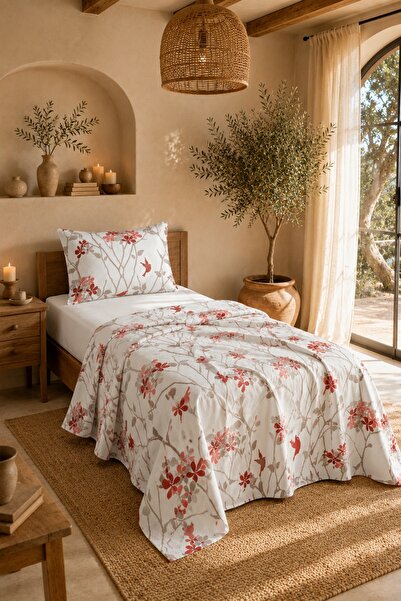 Menderes Home La Notte Pure Romance Single 3-Piece Pique Set 160X230 + 100X20...