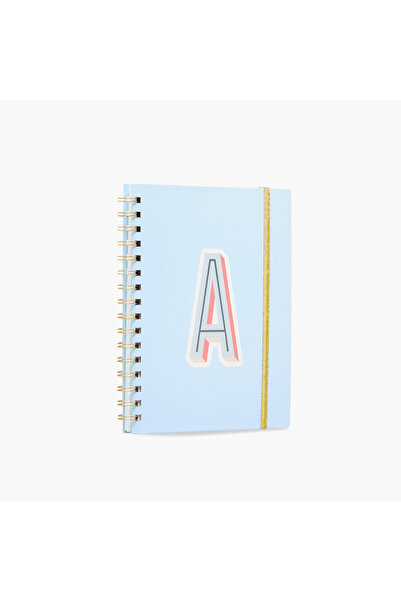 Lifestyle Initial A Print Notebook with Spiral Binding - 80 Pages