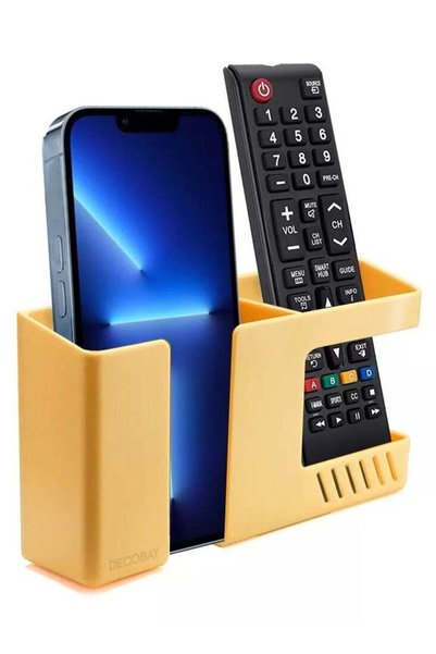 Generic D3 Wall Mount Phone Holder, Punch-Free Wall-Mounted Mobile Phones Charging to Stand, Sticky Remote Control Storage Box Bedside Lazy Mobile Phone Rack, Multipurpose Storage Box Multicolour