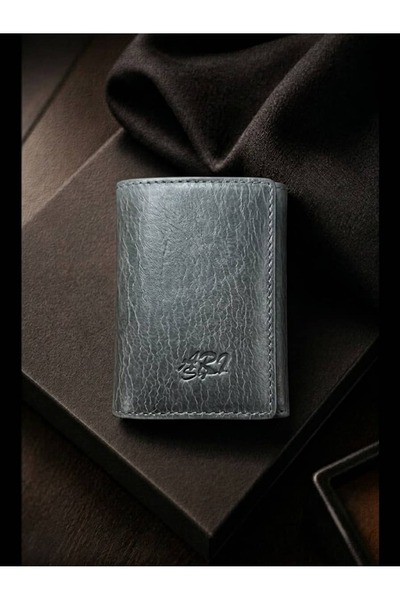 Tomato Bags Men's Genuine Leather Card Holder Wallet with Mechanism