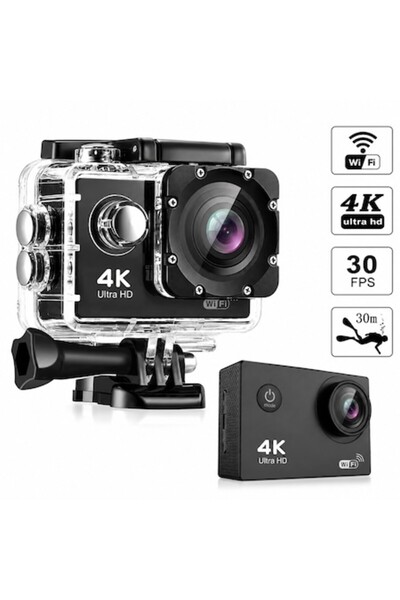 NTech 4K Ultra HD Αθλητική Βιντεοκάμερα, Αισθητήρας 16MP, Wi-Fi, 170 °   Ευρυ...