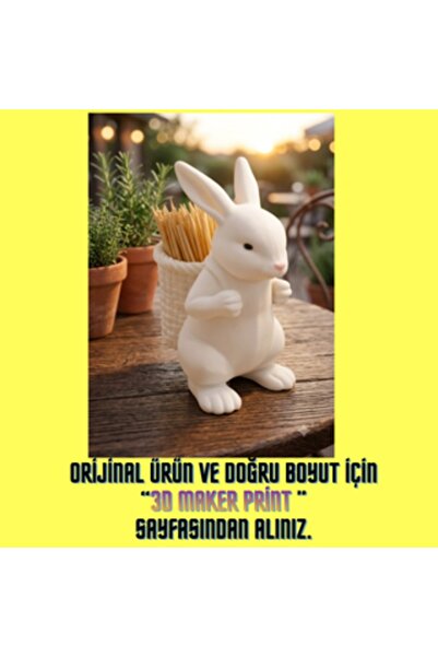 3D MAKER PRİNT ' ten Tavşan Figürlü Kürdanlık