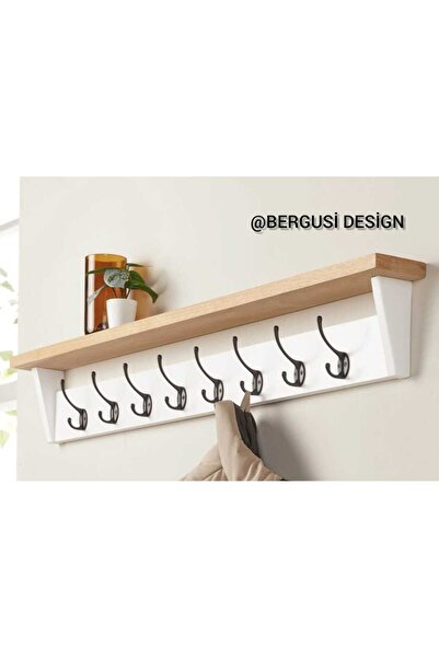 Bergusi Design 1. Kalite MDF Raflı Duvar Askılığı