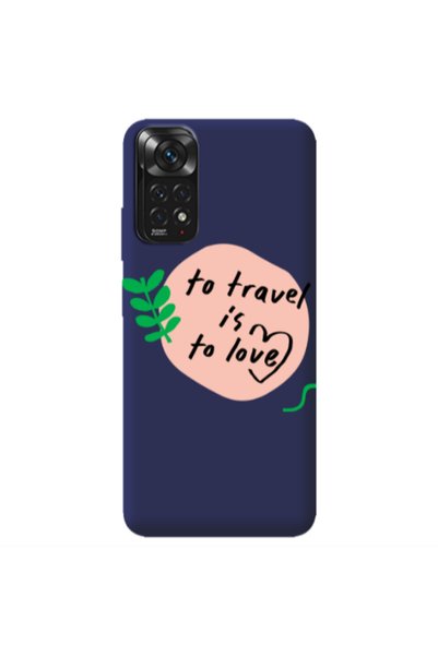 Other Xiaomi Redmi Note 11 4G To Travel is to Love Dark blue Colored Silicone...