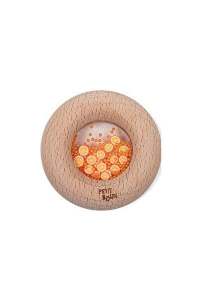 Petit Boum Jucarie senzoriala din lemn Donuts multicolor 6m+