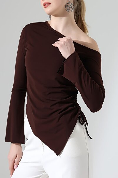 Sabr Women's Sandy One-Shoulder Gathered Blouse