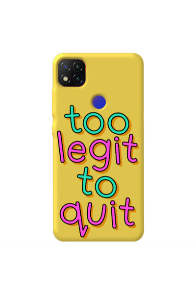 Other Xiaomi Redmi 9c Too Legit To Quit Yellow Colored Silicone TPU Θήκη