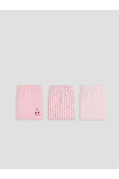 LC Waikiki Vizyon New Season Printed Girls' Boxer 3-Piece Set