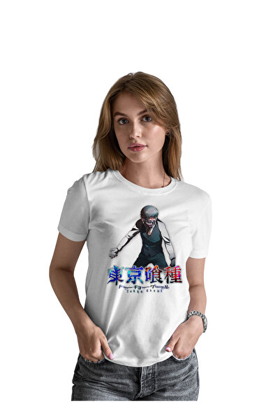 Generic عالم الموضة تيشرت قطن بطباعة عالية الجودة بتصميم انمي طوكيو غول