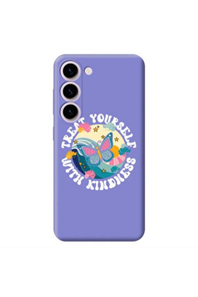 Other Samsung S23 Plus Kindless Yourself Purple Colored Silicone TPU Θήκη