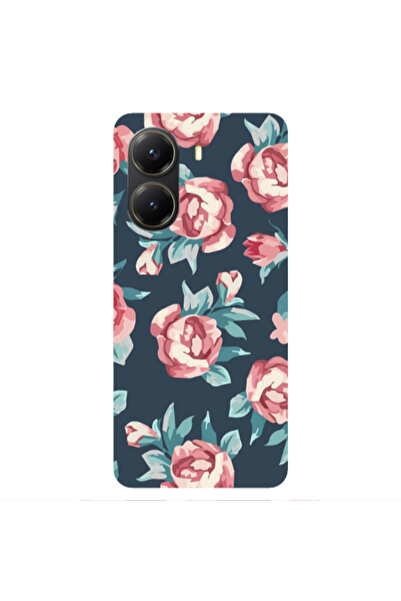 Other Xiaomi Poco X7 Pro Purple roses Transparent Silicone TPU Θήκη