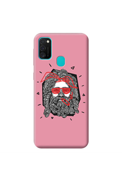 Other Samsung M21 Cool glasses Pink Colored Silicone TPU Θήκη