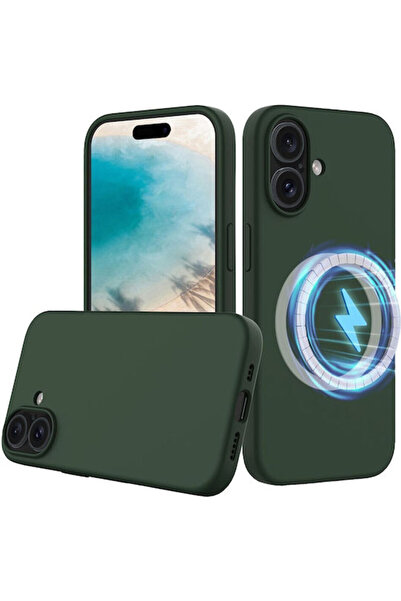 OEM Θήκη Σιλικόνης Magsafe για iPhone 16 Plus Σκούρο Πράσινο Κωδικός: 01IPH6736