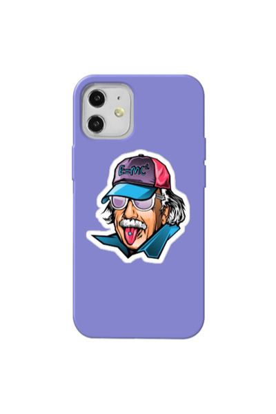 Other Apple iPhone 12 Einstein Purple Colored Silicone TPU Θήκη