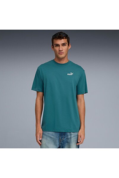 Puma ESS Relaxed No. 1 Logo Tee Mavi Erkek T-Shirt & Polo