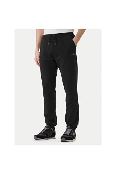 Aeronautica Militare Pantaloni de trening pentru bărbați 261PF1008UF00674 Negru
