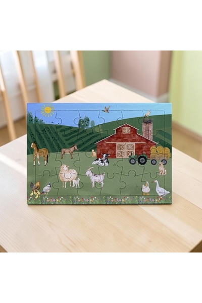 riyaz Çiftlik Hayvanları | Çocuklar İçin Puzzle, A5 Boyut, Herbiri 24 Parça (...