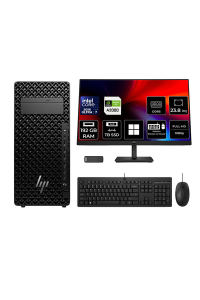 HP Z2 G1i Core Ultra 7 265K RTX 2000 Ada 16GB 192GB RAM 4TB SSD + 4TB SSD 23....