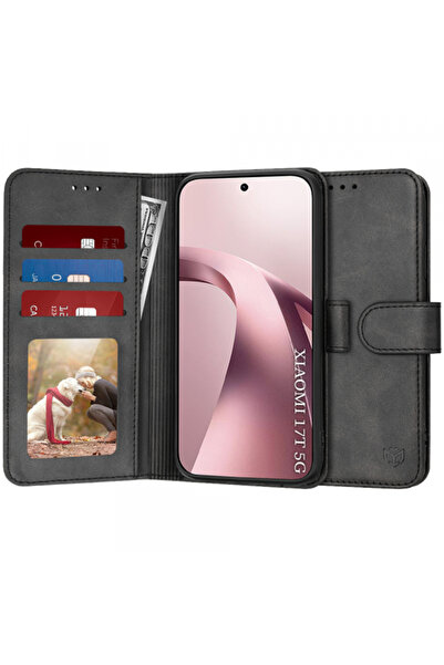 Techsuit Husa pentru Xiaomi 17T, Techsuit, Diary Book, Neagra