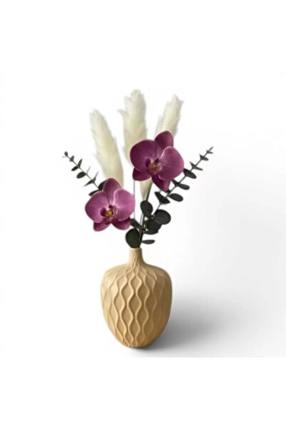TIGEA Accessories Διακοσμητικό βάζο με υφή σκανδιναβικού στυλ – 15 εκ. Μοντέρ...