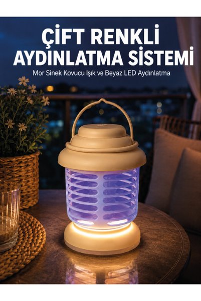 TinyBox Çift Renkli LED Aydınlatmalı Taşınabilir Sinek Kovucu Lamba