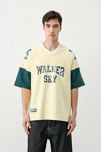 VAMOSCLO Oversize Printed T-Shirt Yellow