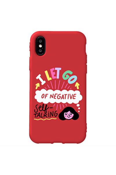 Other Apple iPhone Xs Max Let go Self talking Red Colored Silicone TPU Θήκη
