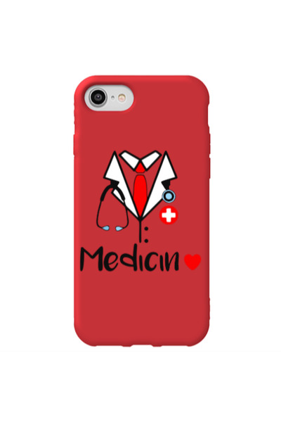Other Apple iPhone 7 Medicin Red Colored Silicone TPU Θήκη